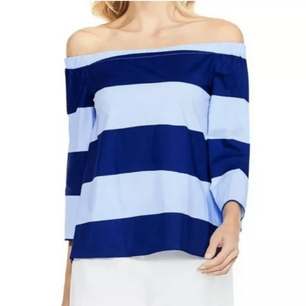 Vince Camuto Women's Off-The-Shoulder Stripe Top